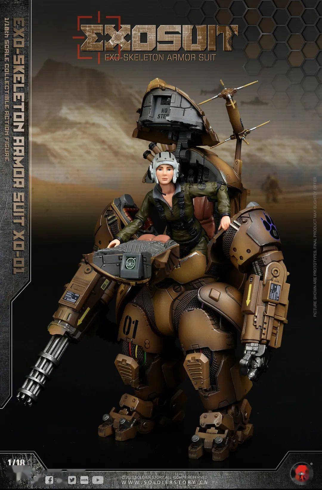 新品预定~ soldierstory 1/18 exo 外骨骼装甲服xo-01 sse001_全身_驾