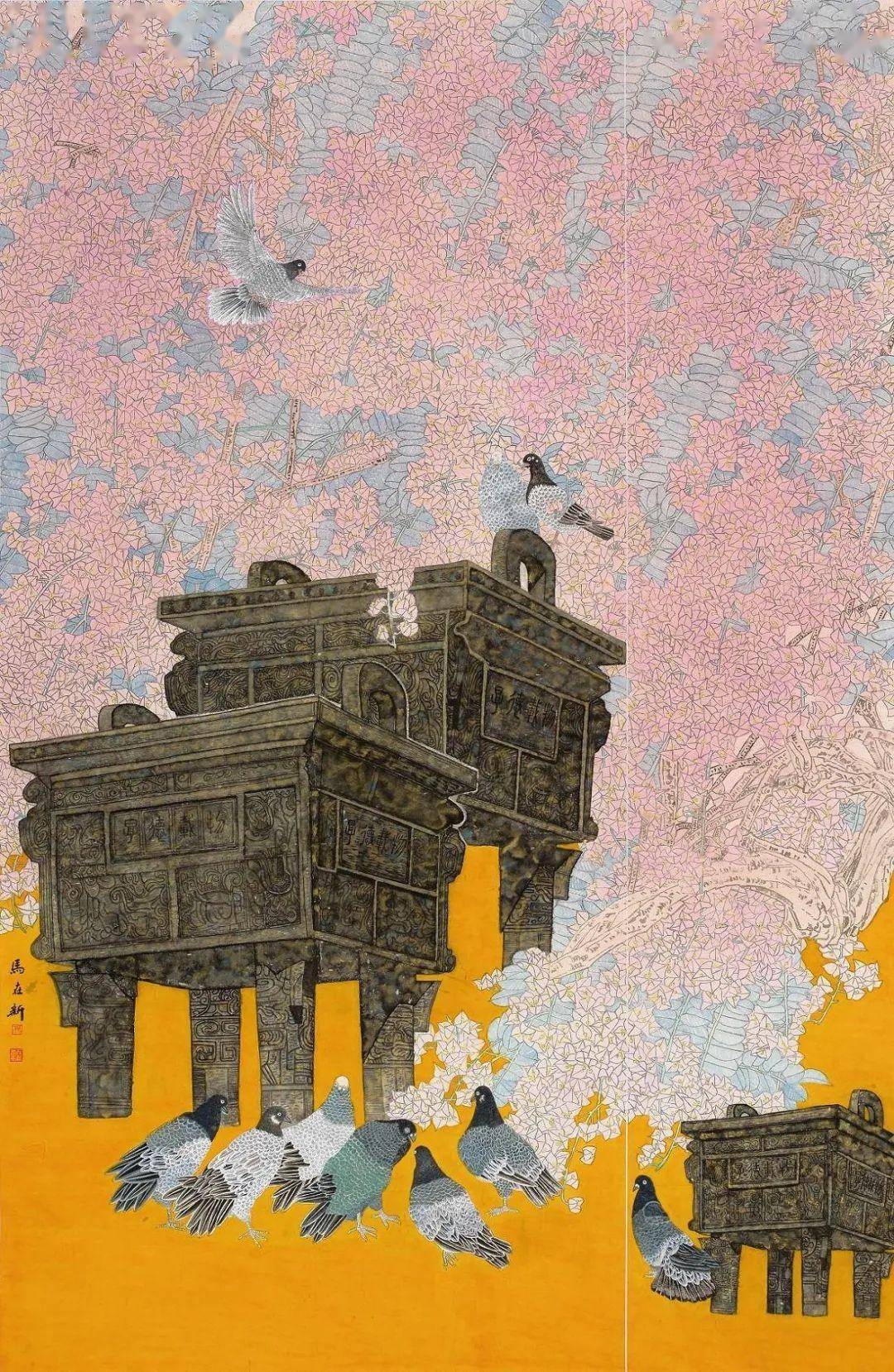 他从上世纪80年代开始涉猎中国花鸟画,相继得到李魁正,石齐,刘荫祥