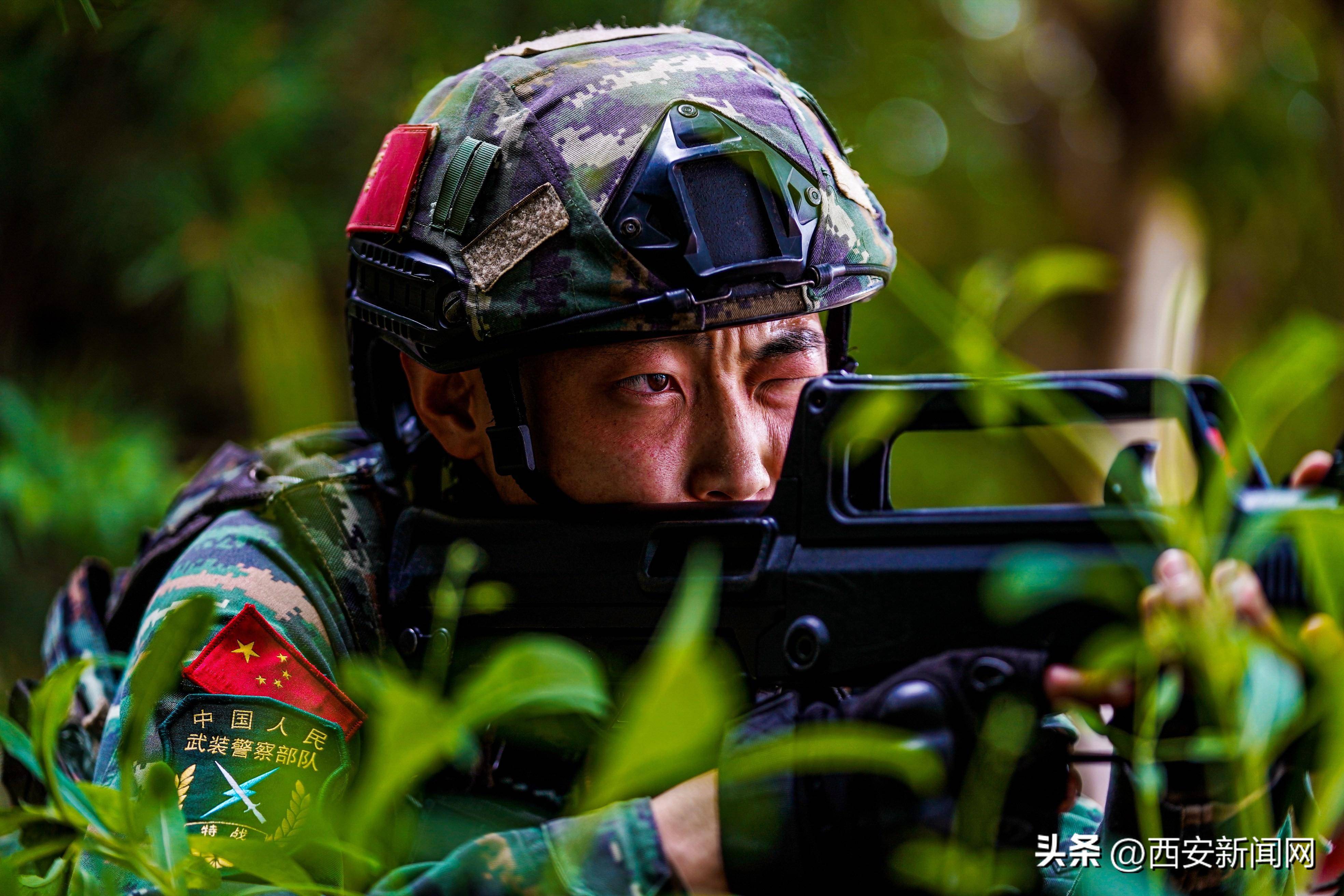 宝鸡武警燃爆夏日,高清大图直击战术训练场