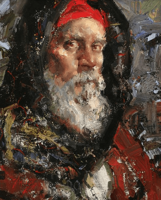 " 他的人物作品色彩斑斓中彰显个性,堪称21世纪的当代"列宾".