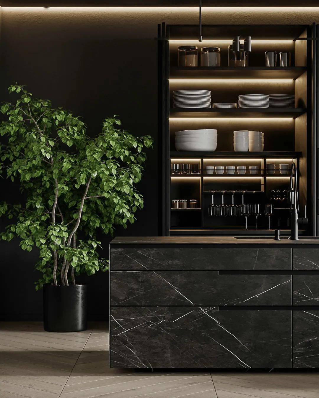 常见黑色大理石有哪些?装饰效果怎么样?_金花_色彩_图片