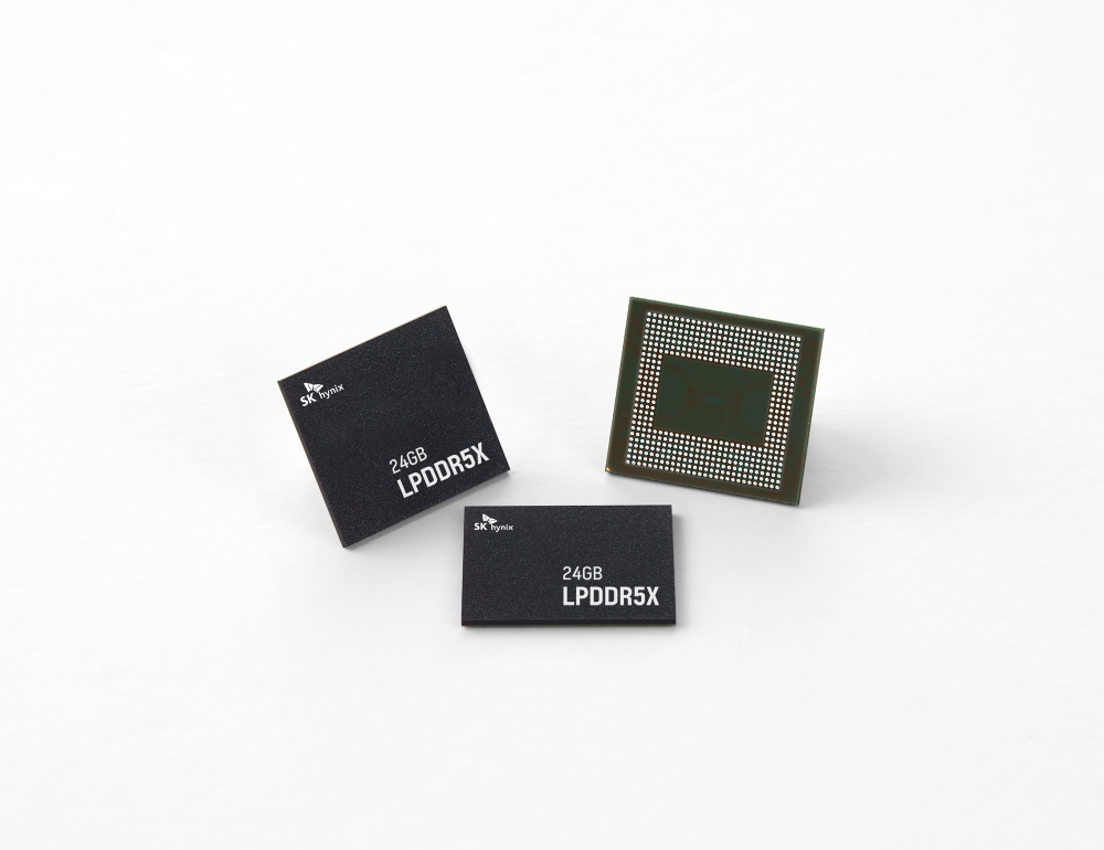 SK海力士量产24GB LPDDR5X内存 数据处理速度为每秒68GB