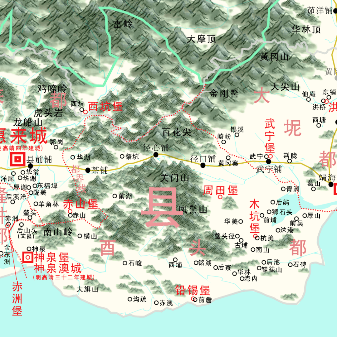清代中晚期年间,《惠来县全图》是怎样的?_部分_行政区划_地图