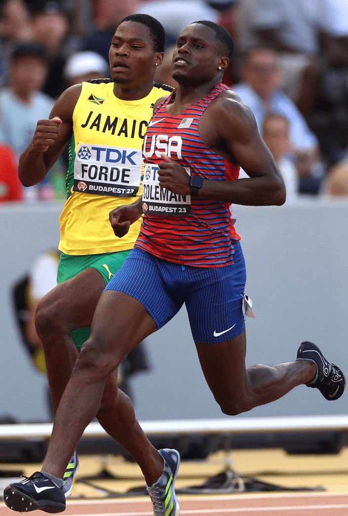 100米决赛美国队四连冠 莱尔斯9秒83登顶前四名都跑进9秒90_科尔曼