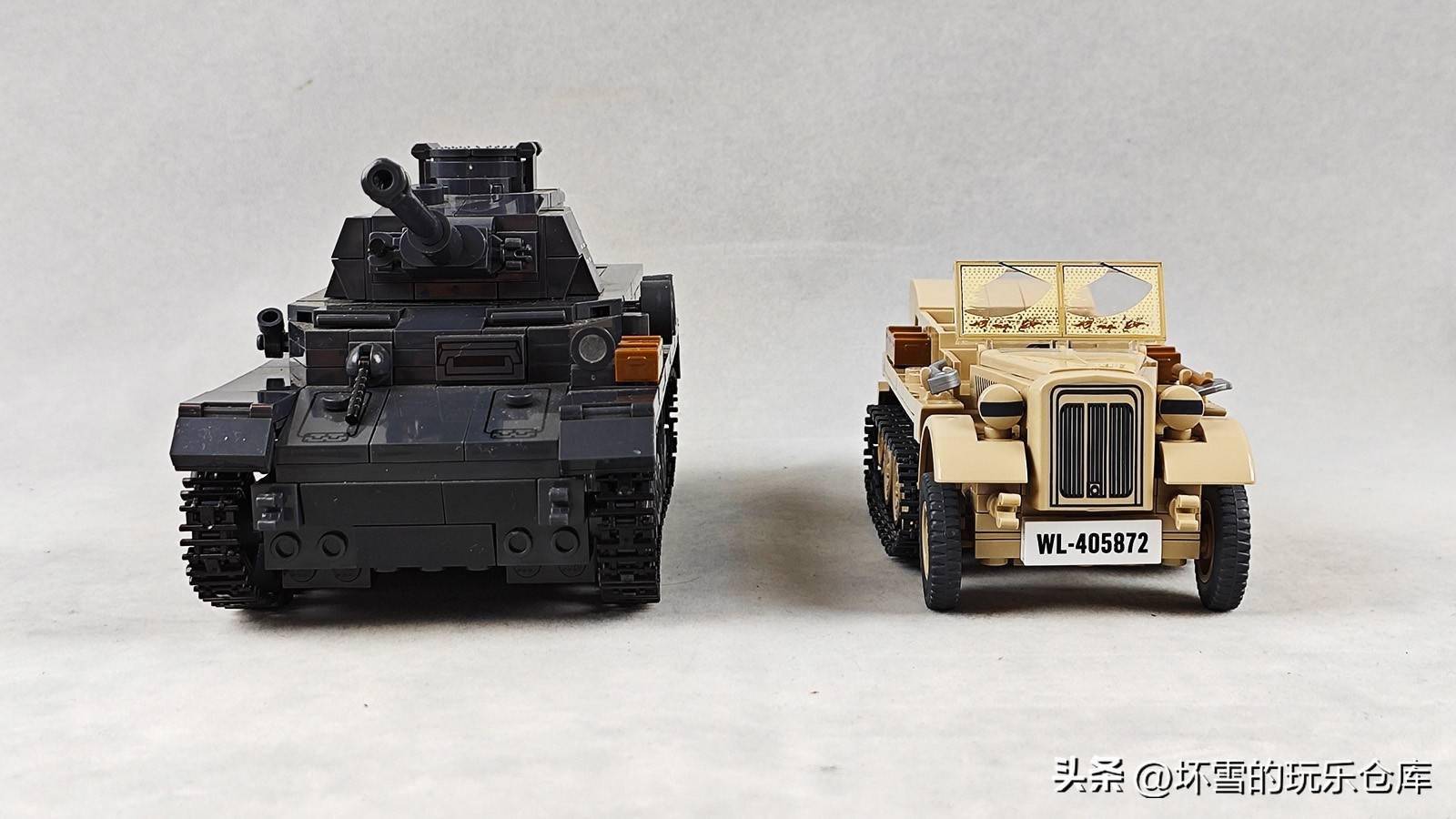 积木搭建,带餐车,还是半履带的火炮牵引车你会喜欢吗?_cobi_kfz_sd