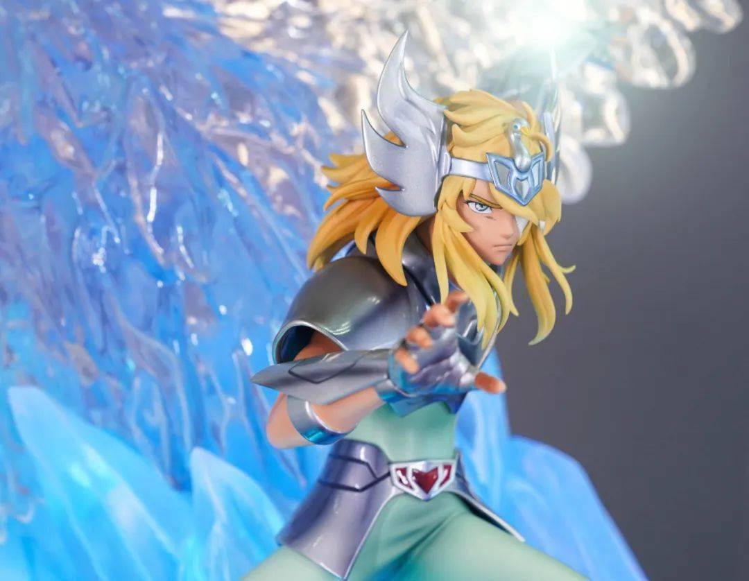 《圣斗士星矢》正版授权 白鸟(天鹅)座冰河 青铜圣斗士场景雕像品牌方