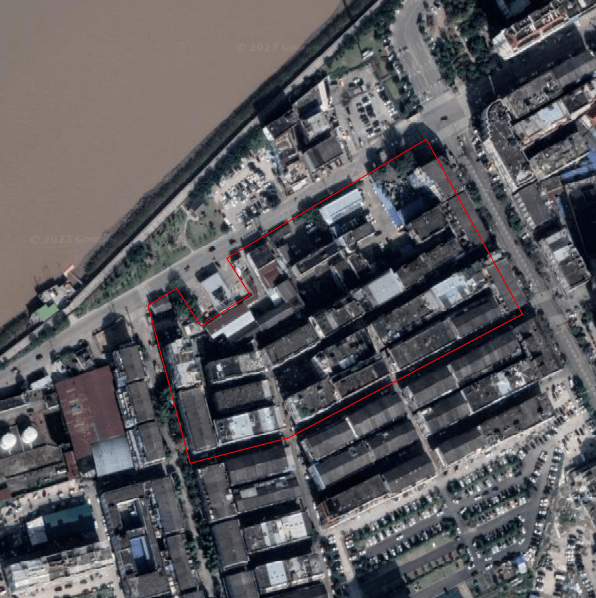 东至人民路,南至新渡街,西至泰兴路,北至沿江路