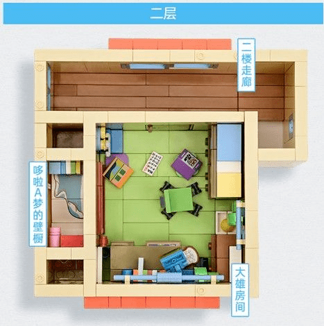 大雄的家是日本典型的"一户建"住宅,基于哆啦a梦官方提供的原作设定