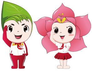 这是万全小学的吉祥物"和和""美美",因为学校的校训就是"人各其美 和