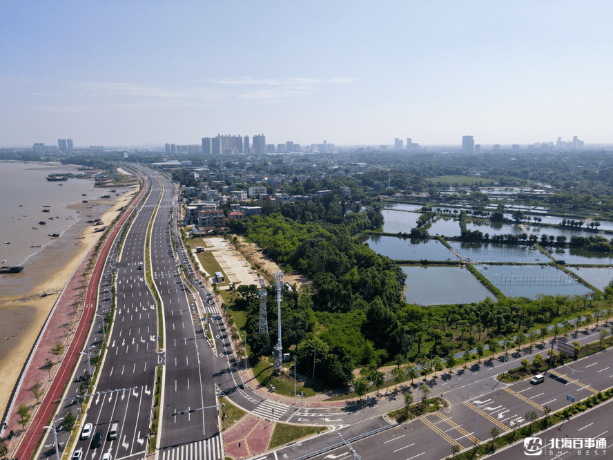 廉州湾大道(209国道至向海大道路口段)通车了!_北海_路段_百事通