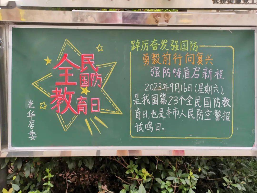 人民防空黑板报图片