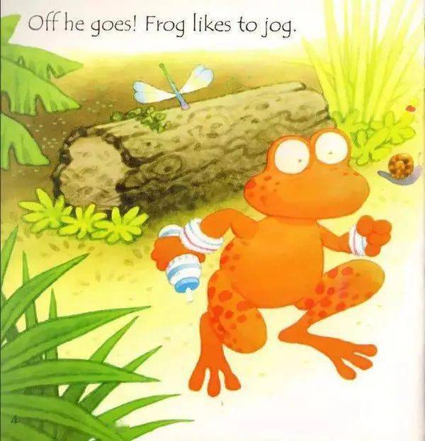 i'm a jogging frog from the log by the bog.