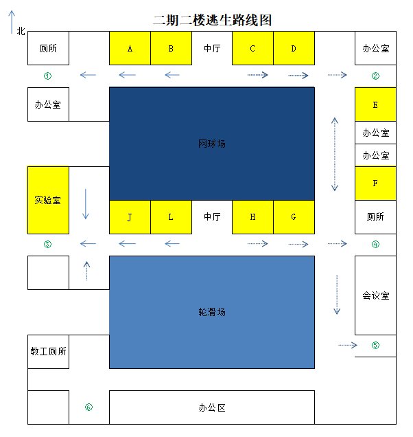 班级逃生路线图图片