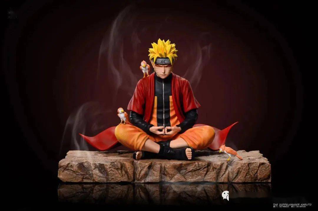 头雕含2头雕底座)伴生款-打坐伴生款-落海(日文预言之子名字地台)比例