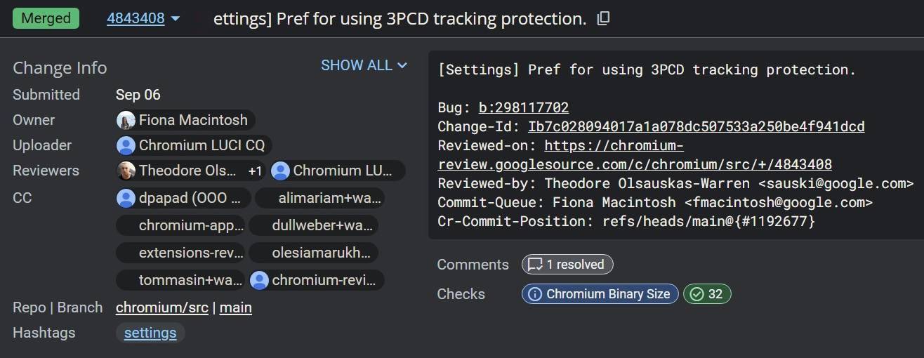 谷歌Chrome浏览器正推进“追踪保护”功能