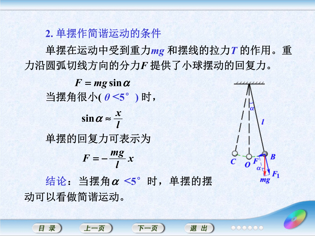 单摆最低点受力示意图图片