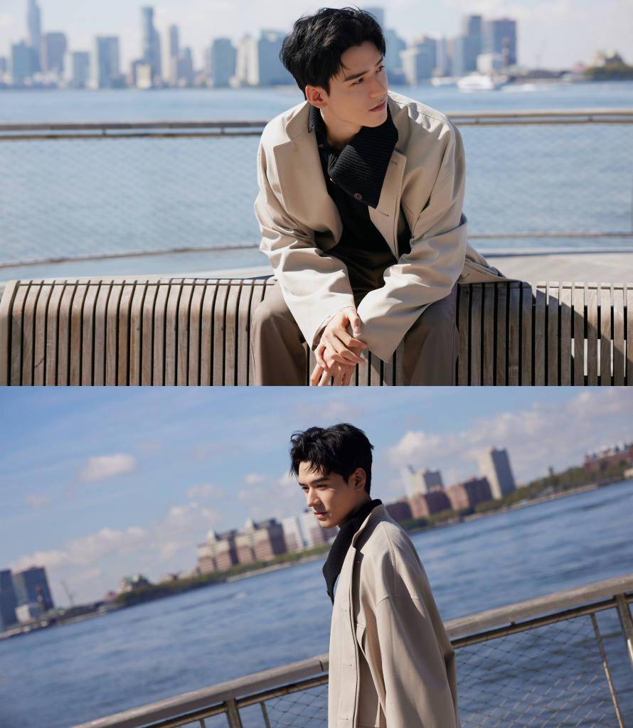 龚俊这组海外街拍写真温柔满溢_造型_账号_高领