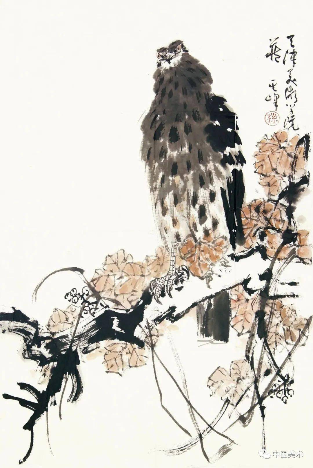 孙其峰画鹰_白鹰_人民_精神