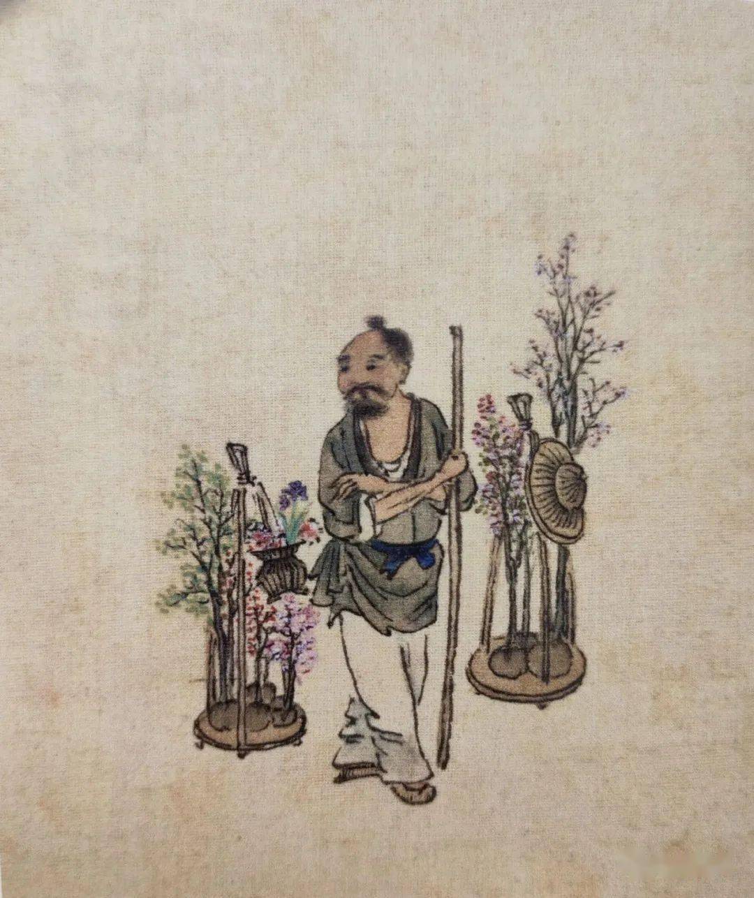 每日一画 | 卖花翁图页_投资_交叉_周鲲