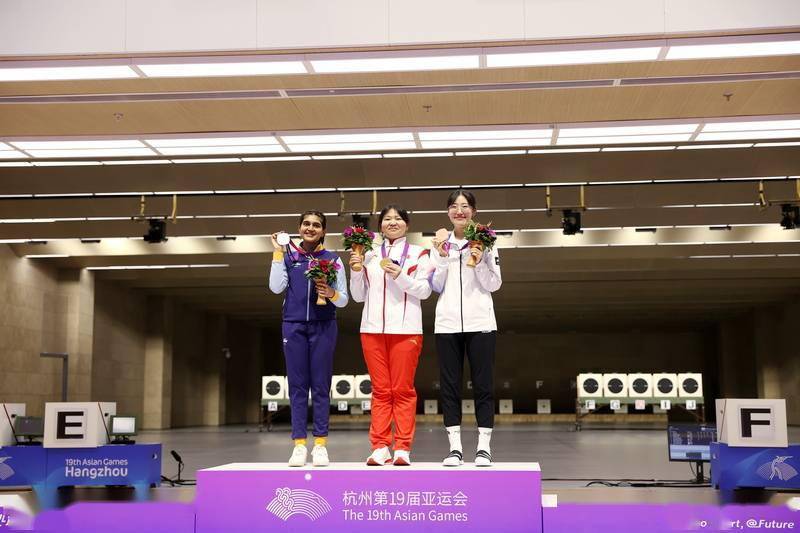 举行的亚运会射击女子25米手枪个人决赛中,湖南运动员刘锐打出38分