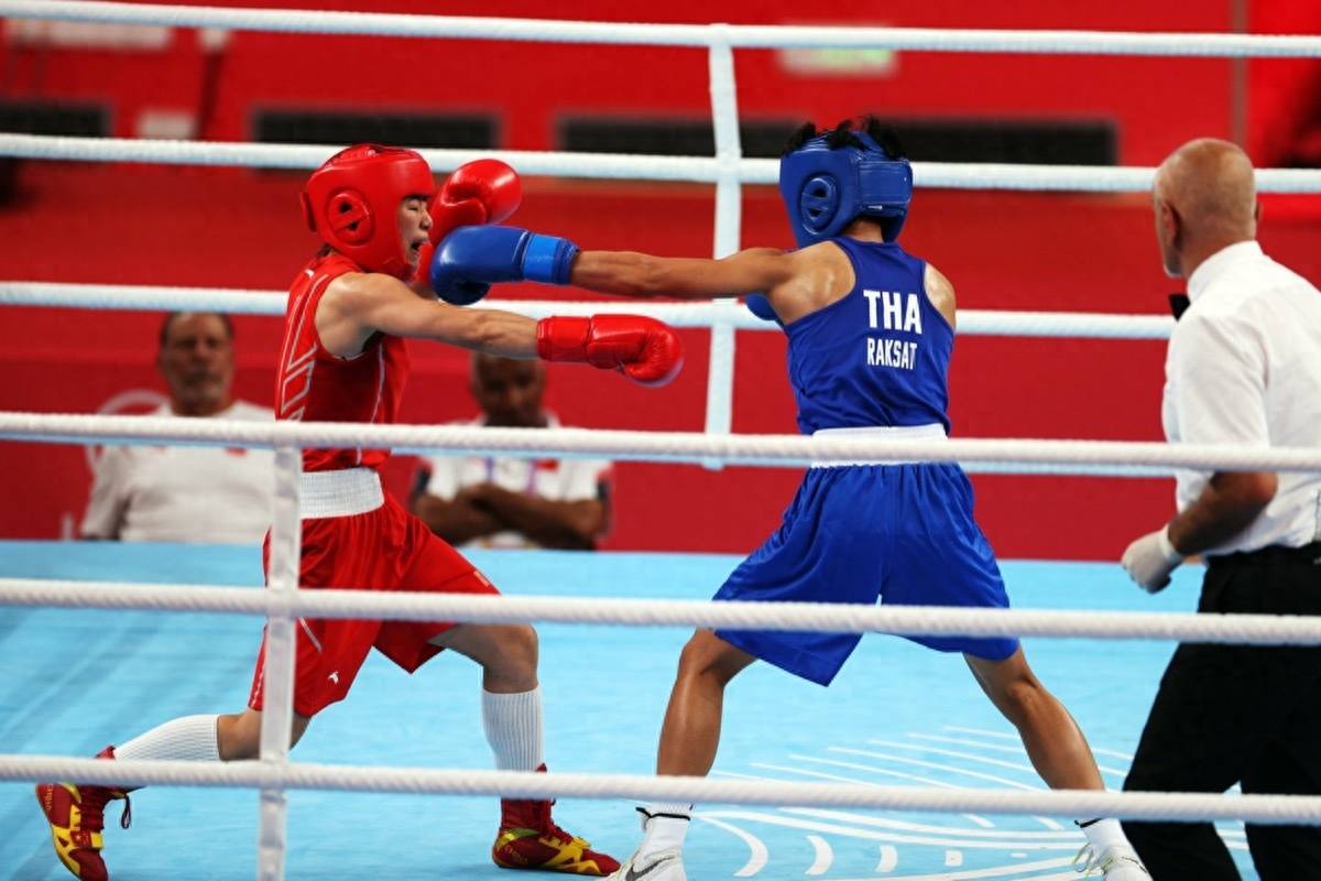 杭州亚运会|中国队女拳手吴愉夺拳击首金_决赛_女子_拉沙