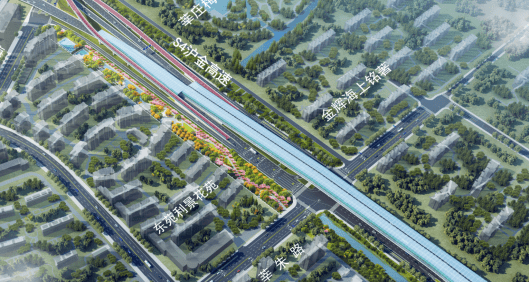 工程建成后的效果图莘朱路节点韩泗泾节点春申路节点春申塘桥节点效果