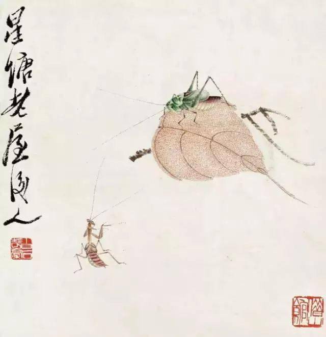 齐白石 草虫花卉 绢布挂轴 246×30cm 齐白石菊花草虫立轴设色纸本收藏资讯|艺术家|书画家|书画名人|书法家