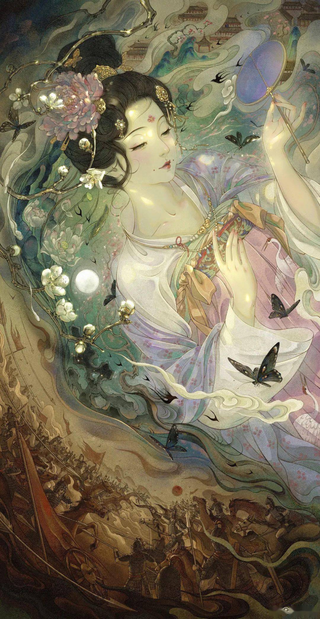 她的手绘插画诠释了什么叫神仙画画,古香古色,看了才知道什么叫做英雄