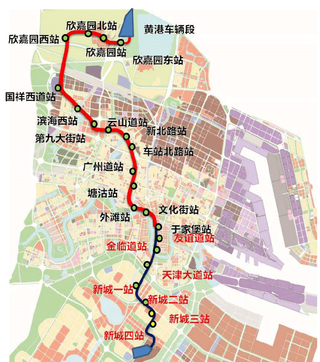 天津地铁二号线线路图图片