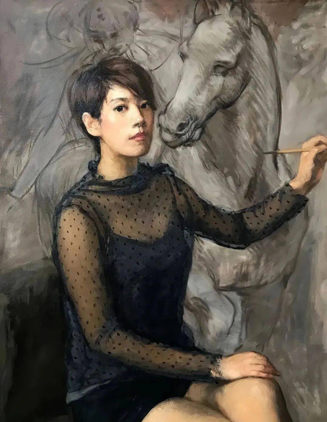 她们是中国当代最牛的那批一线女画家,画风简直……_油画_毕业_布面