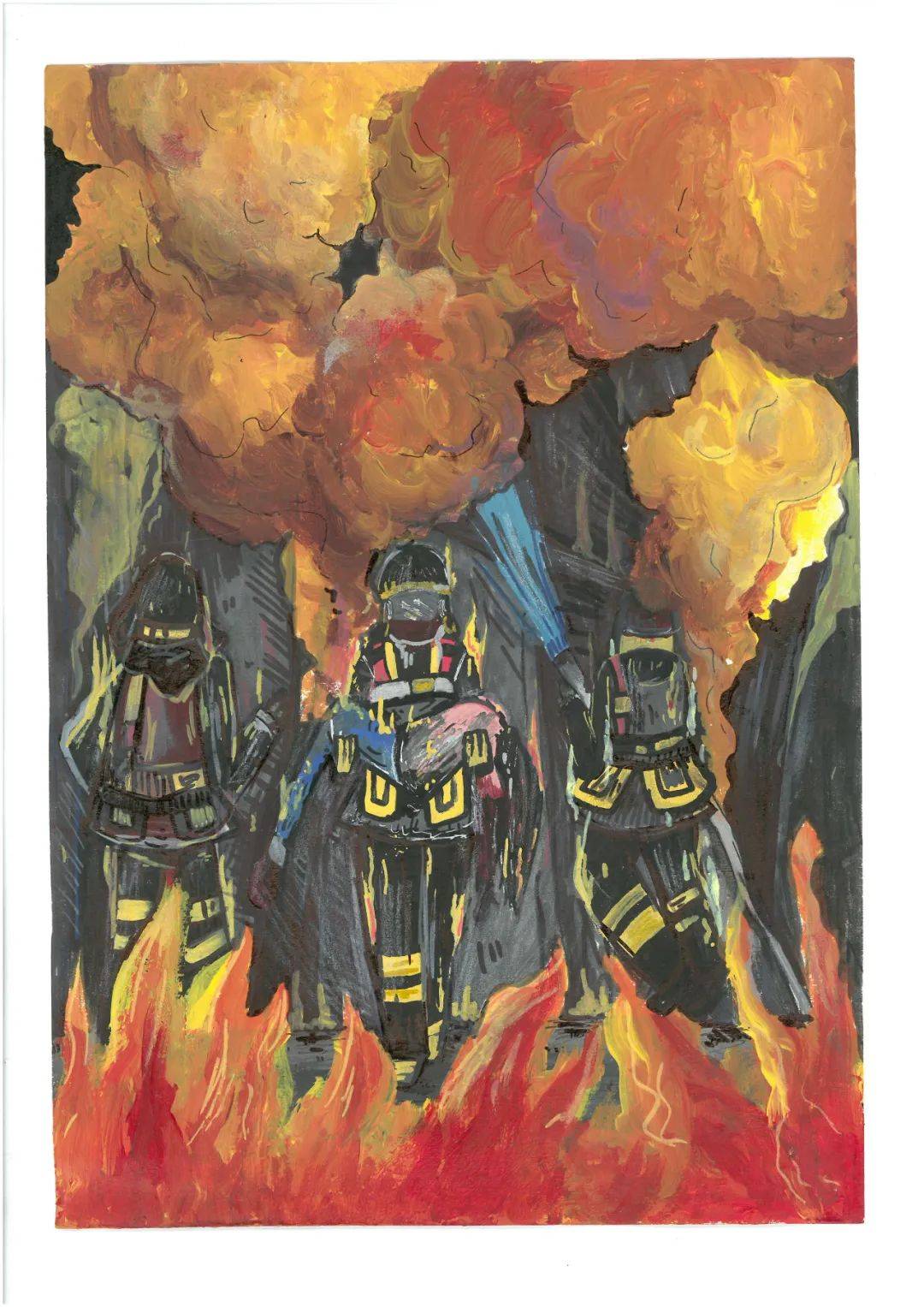 童心火焰蓝 消防绘画展(第三期)_丁佳辰_海淀区_新闻