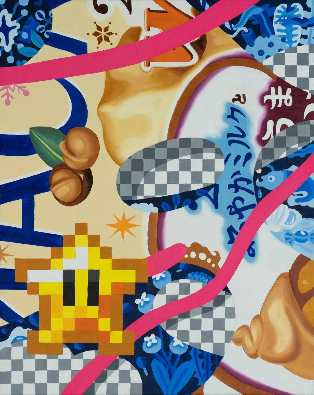 布面油画,2023王子平,《juicy wind with gin》,80cmx100cm,即将到来