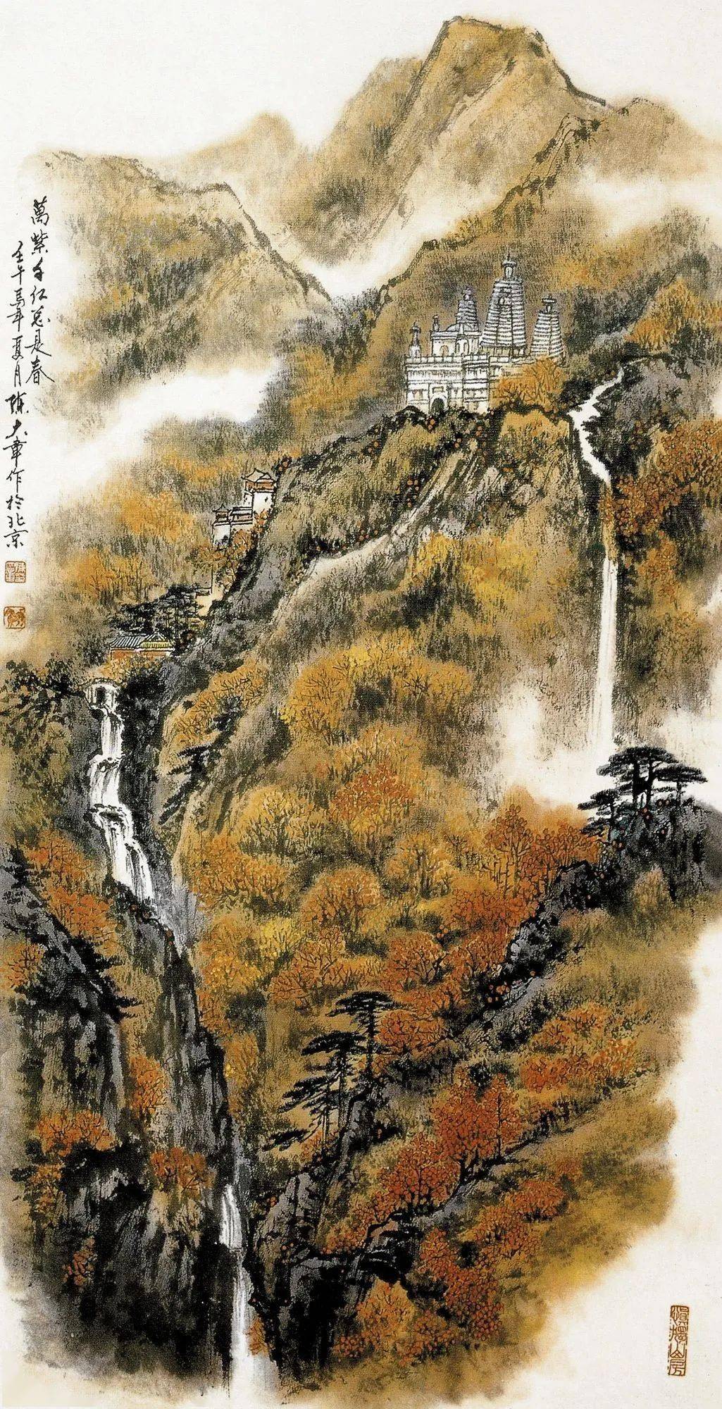 風生白下千林暗,霧塞蒼天百卉殫.願乞畫家新意匠,只研朱墨作春山.