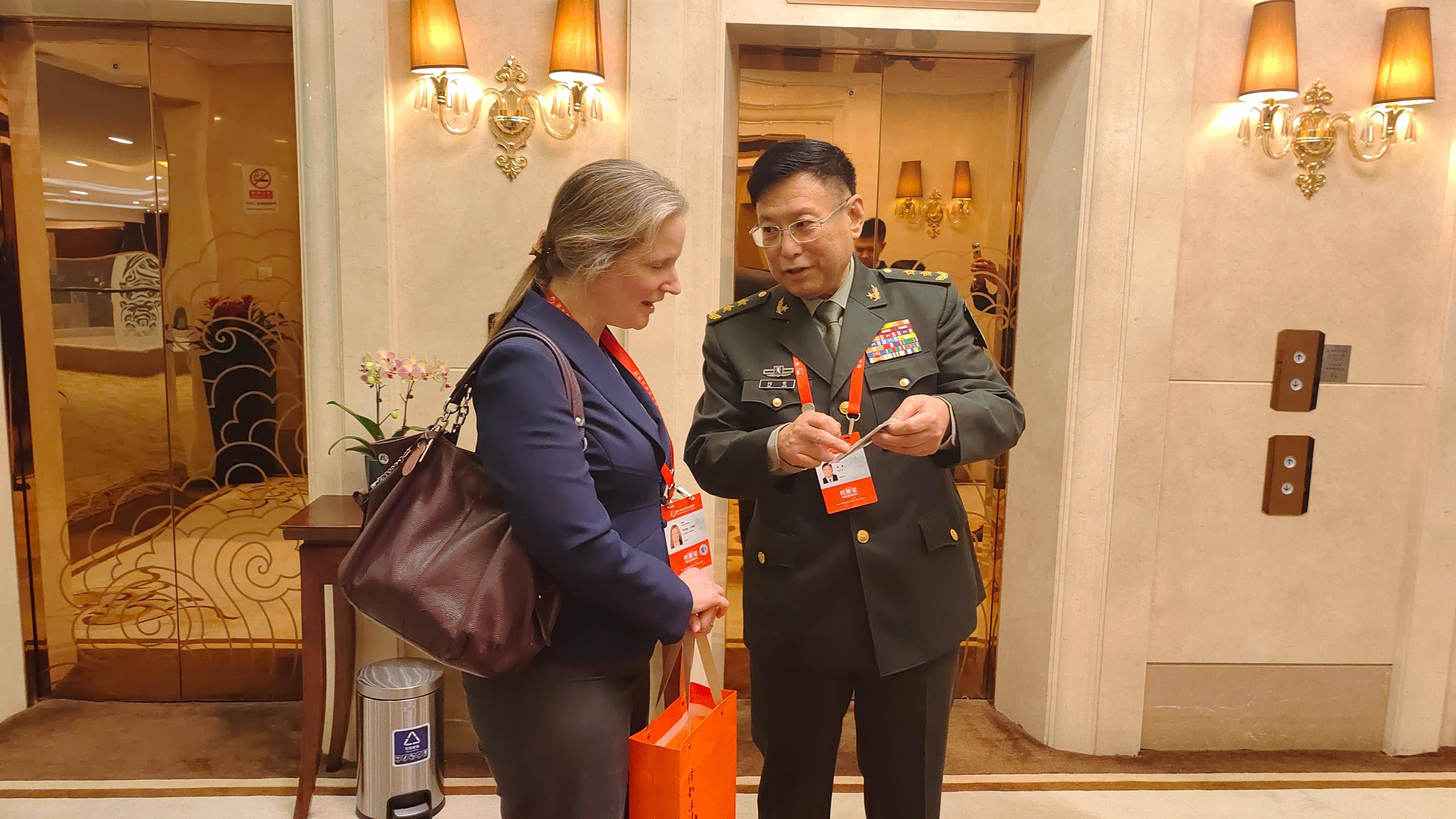 在"中国在维护公正合理的国际秩序的作用"研讨会上,军事科学院中将