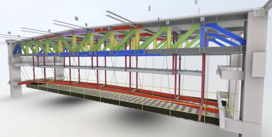 其中,剧院主体超限梁顶标高超过28米,横跨36米空间,且梁两侧无混凝土