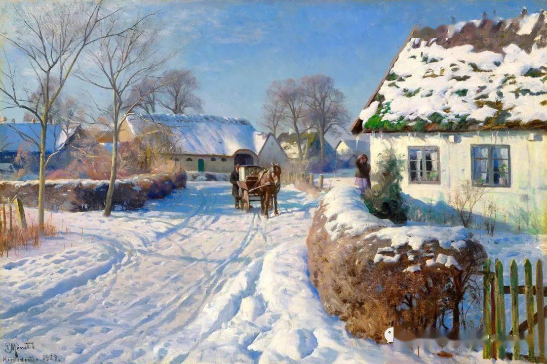 雪景色 油彩画 油画雪景图片大全-油画雪景背景图片-我图网