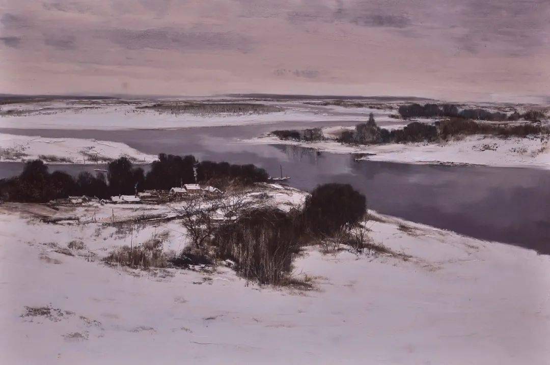 《月出关山-齐长城锦阳关》布面油画120x180cm2015年石小波 《山行记