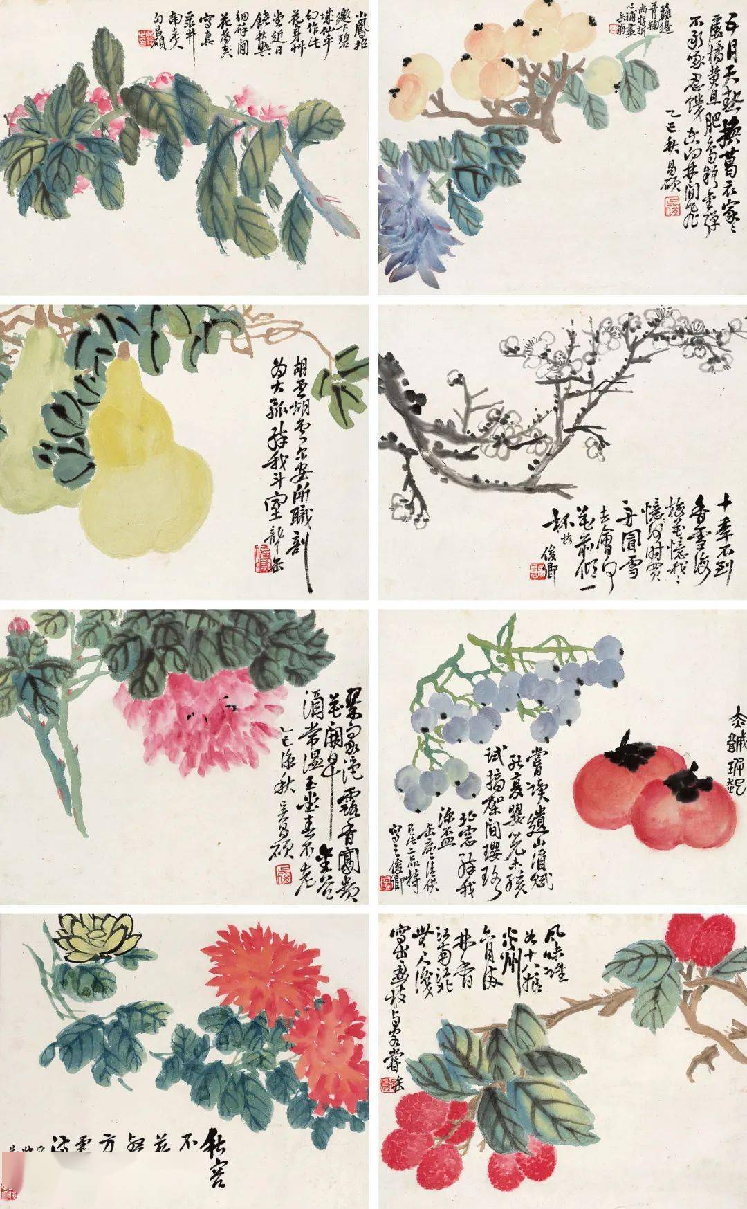 吴昌硕花卉作品欣赏_艺术品鉴赏_【兴艺堂】