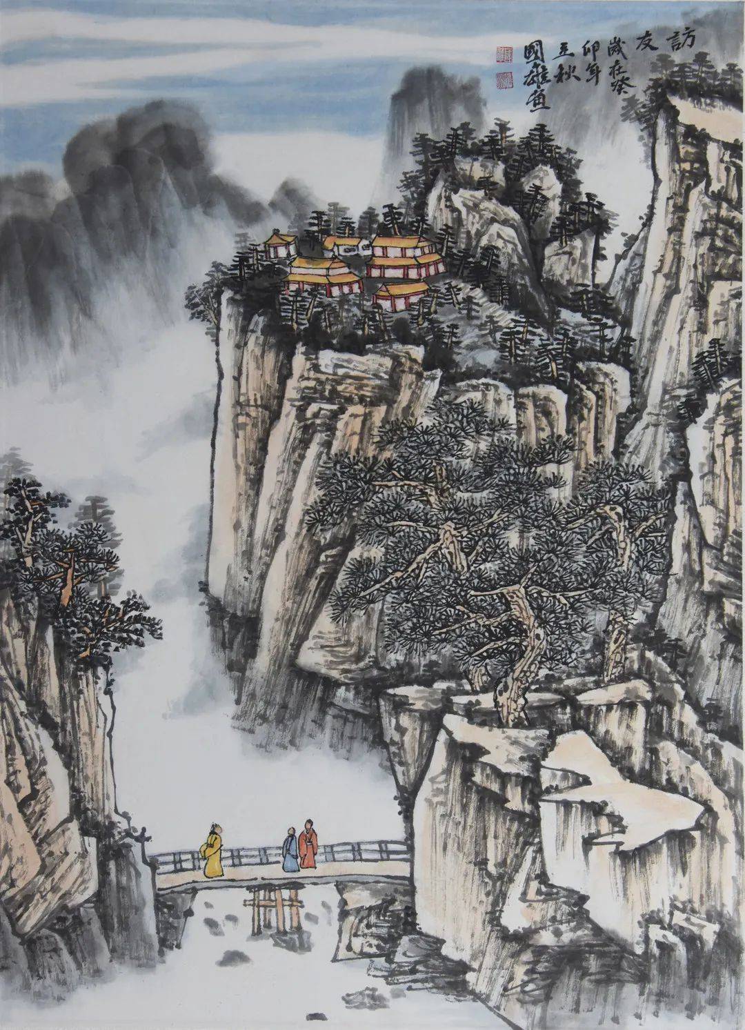 《古街吴氏小院》吴建福 福建省画院▲《绿水青山就是金山银山》曹