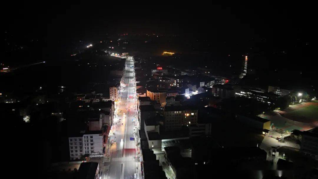 石首小镇夜景,堪比北上广深_高基庙镇_故乡_巨变