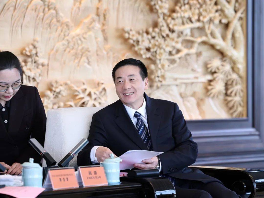 今天下午,市委书记陈浩会见参加2023湖州商品交易会暨"湖州开放周"