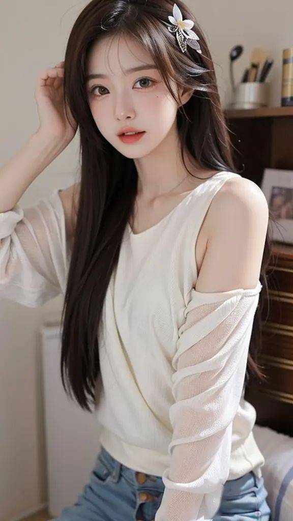 纯欲美女居家风格_艺术_照片_家居服