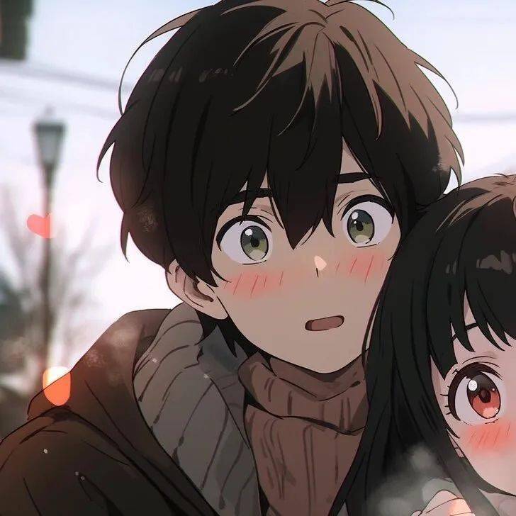 情侣头像丨恩爱有加的情侣头像_xhs_额头_女生