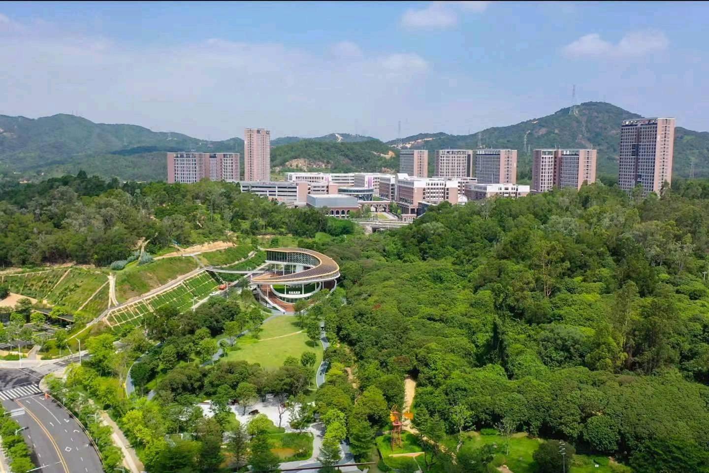 图为绿意葱茏的深圳国际低碳城.