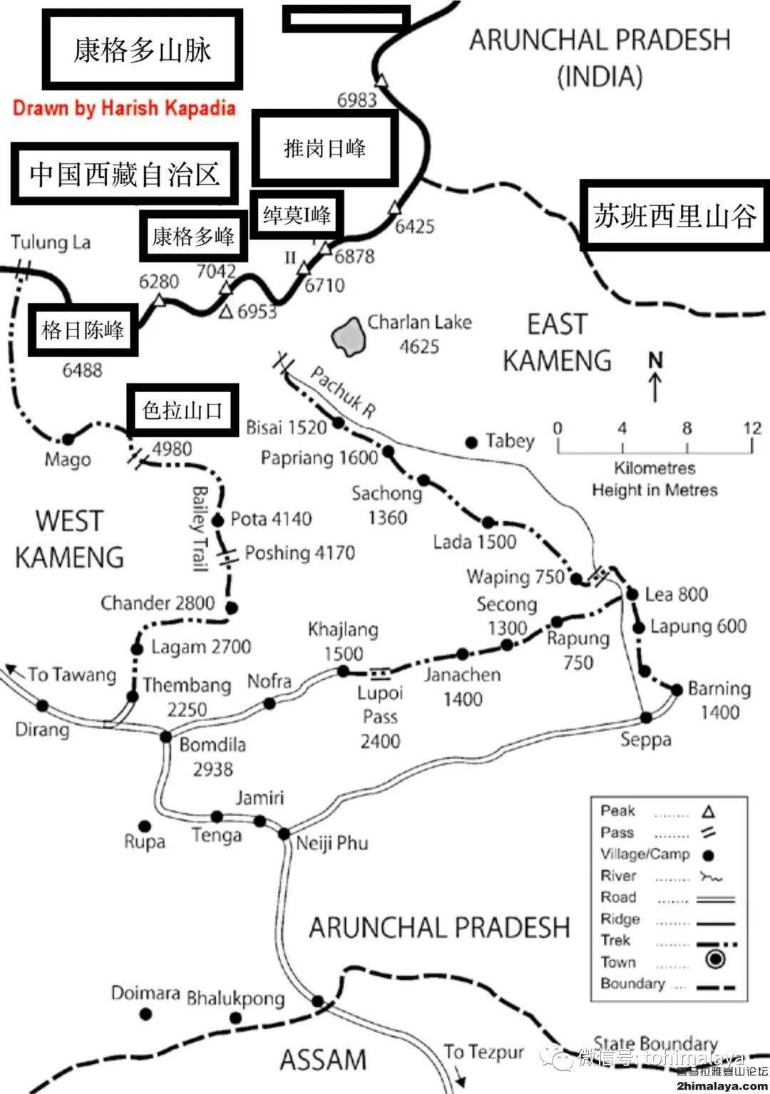 中国地图与印度的官方测绘存在很大差别.