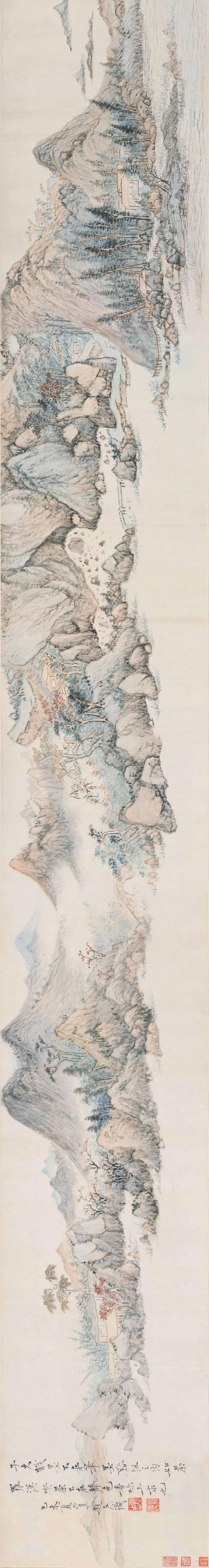 明·蓝瑛 拒霜秋鸟图40 明·陈洪绶 饮酒读书图41 明·丁云鹏 漉酒图