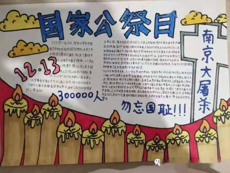 主题手抄报铭记历史勿忘国耻奋发图强圆梦中华我们要珍惜今天的和平