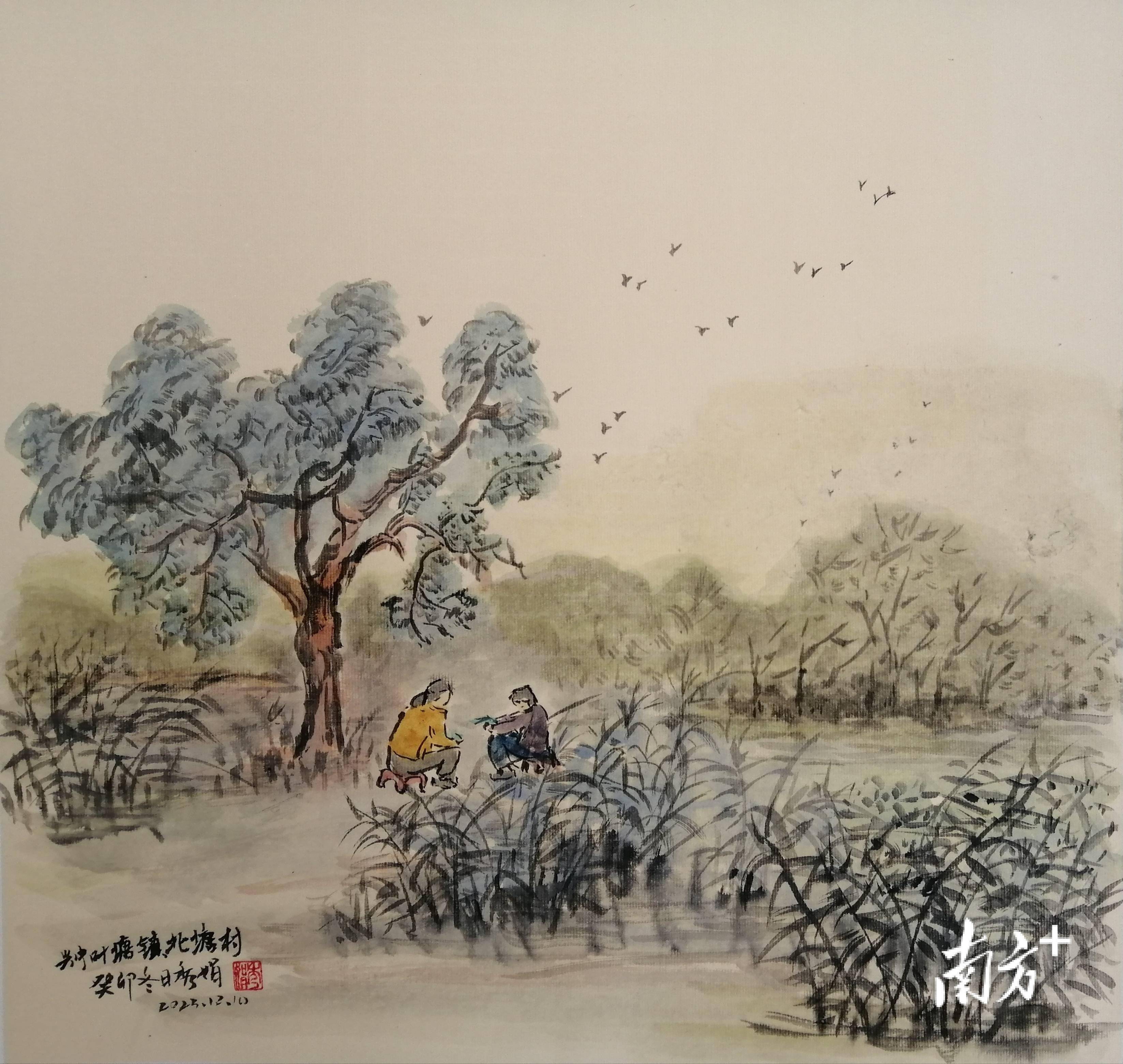 14名画家走进兴宁叶塘镇北塘村,用画笔描绘"百千万工程"新画卷_美乡村