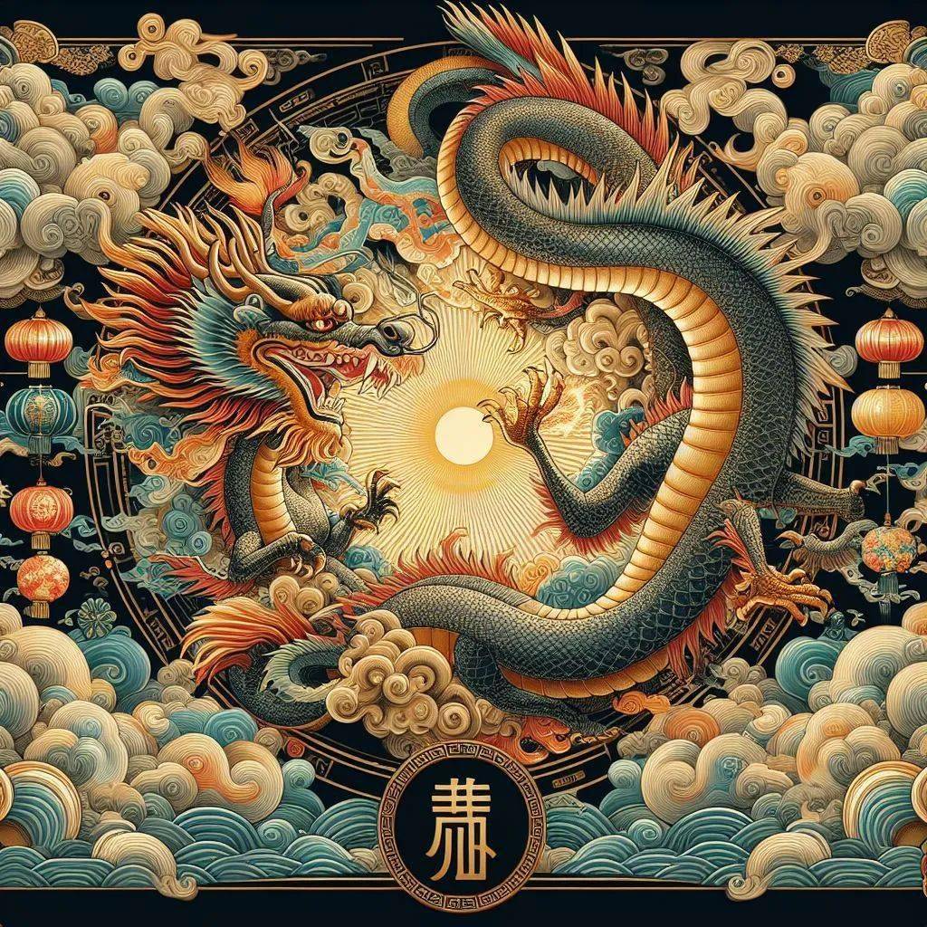 2024年龙年春节生肖龙图案参考2(ai生成设计)