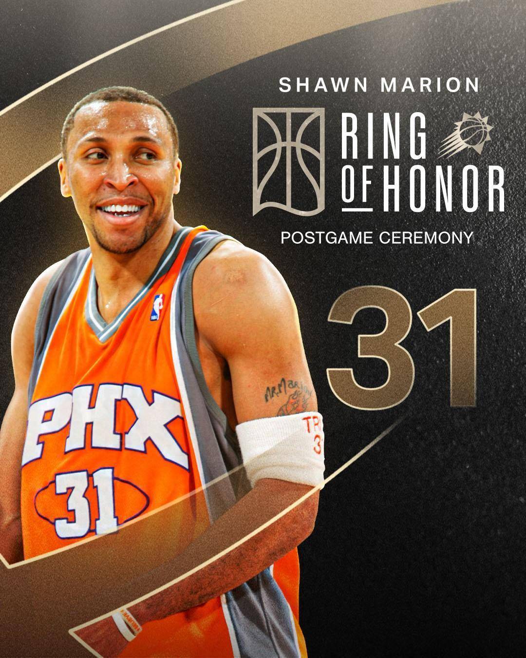 马里昂太阳31号球衣退役 德安东尼&纳什&德克等人悉数到场_常规赛_nba